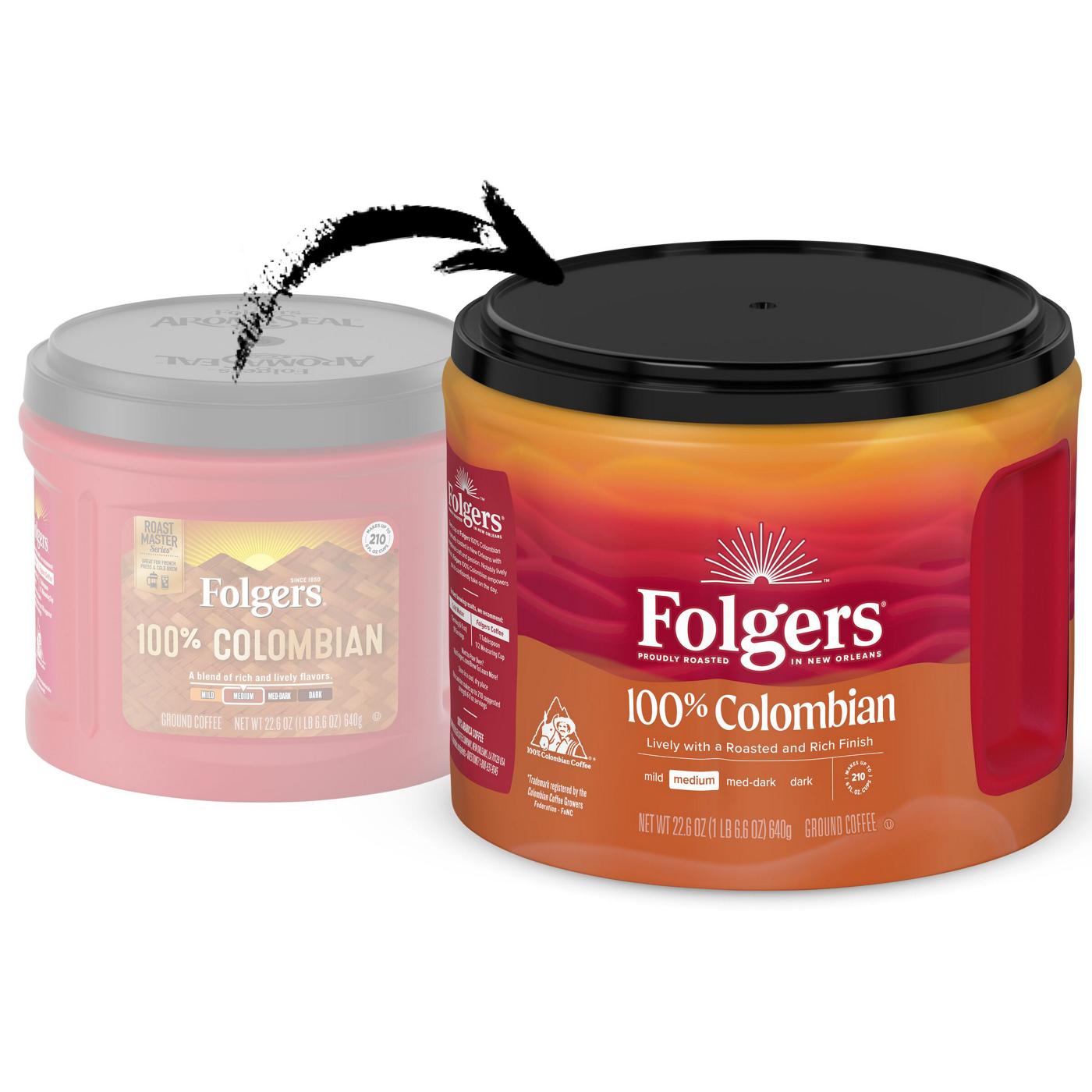 Folgers 100% Colombian Medium Roast Ground Coffee; image 4 of 6