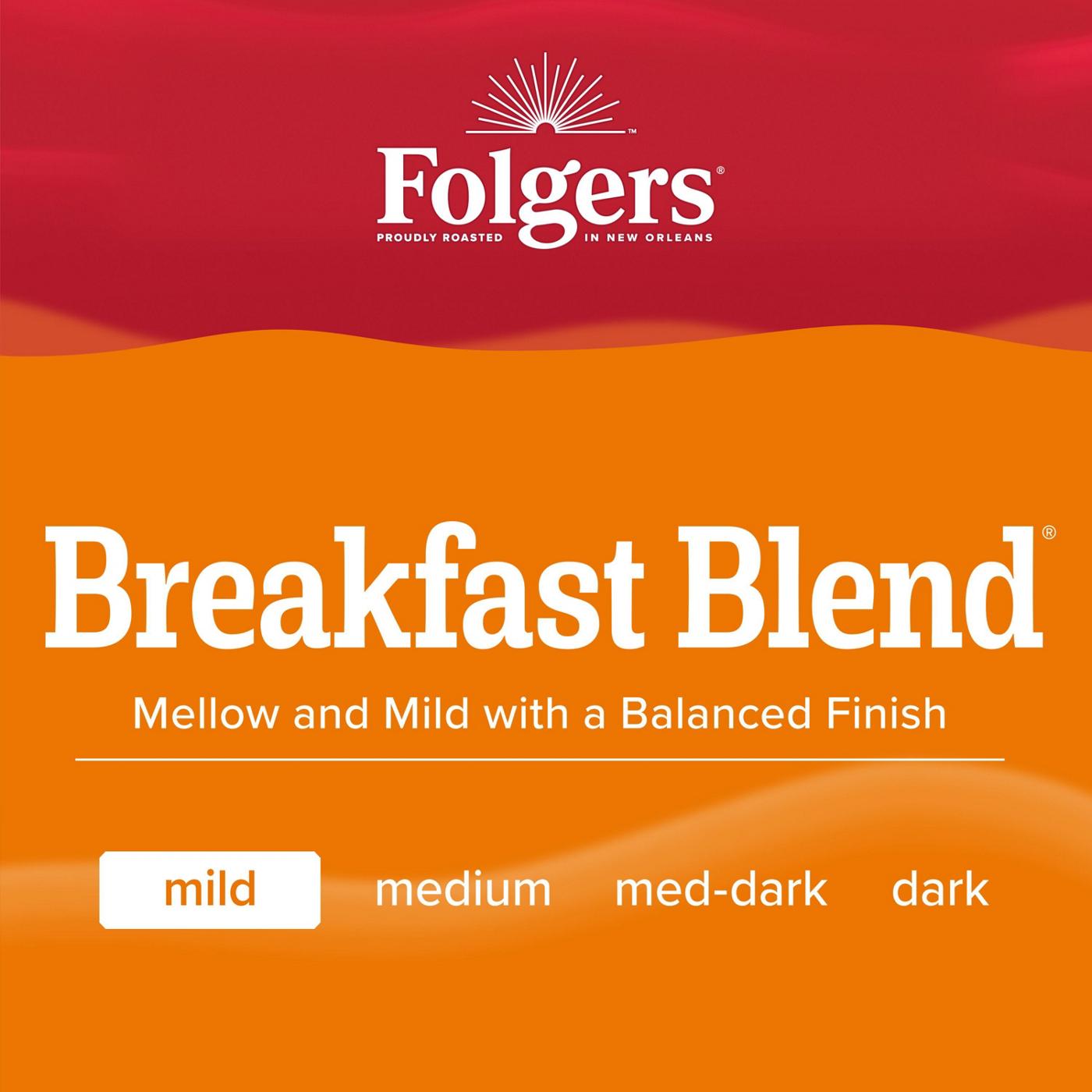 Folgers Breakfast Blend Mild Roast Ground Coffee; image 2 of 5