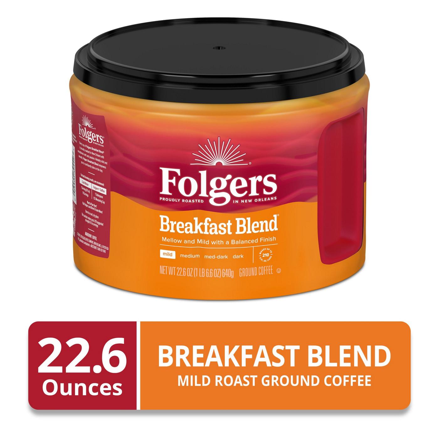 Folgers Breakfast Blend Mild Roast Ground Coffee; image 4 of 5