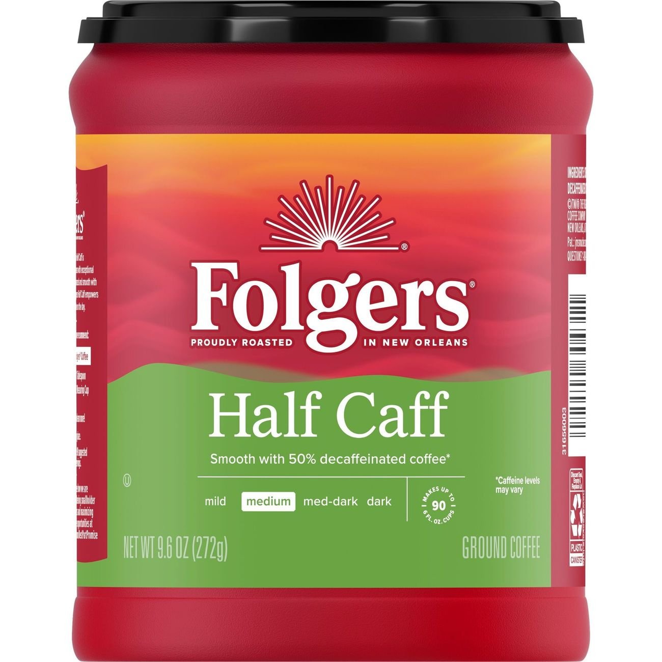 Folgers 1 2 Caff Medium Roast Ground Coffee Shop Coffee at H E B