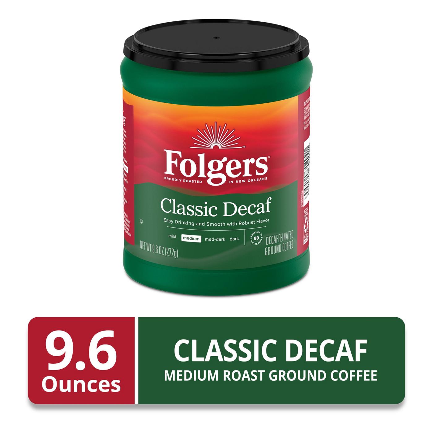 Folgers Classic Decaf Medium Roast Ground Coffee; image 2 of 7