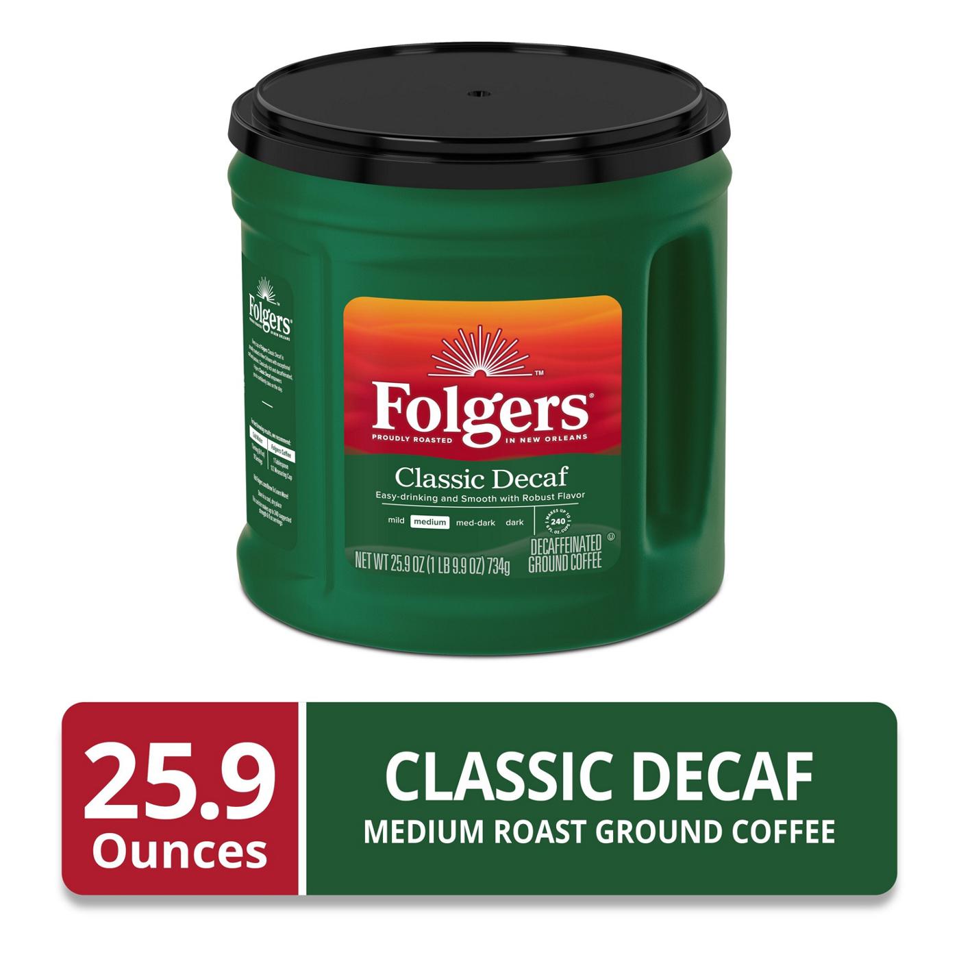 Folgers Classic Decaf Medium Roast Ground Coffee; image 7 of 7