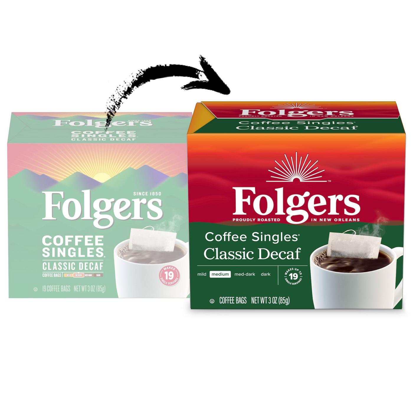 Folgers Coffee Singles Classic Decaf Coffee Singles; image 3 of 3