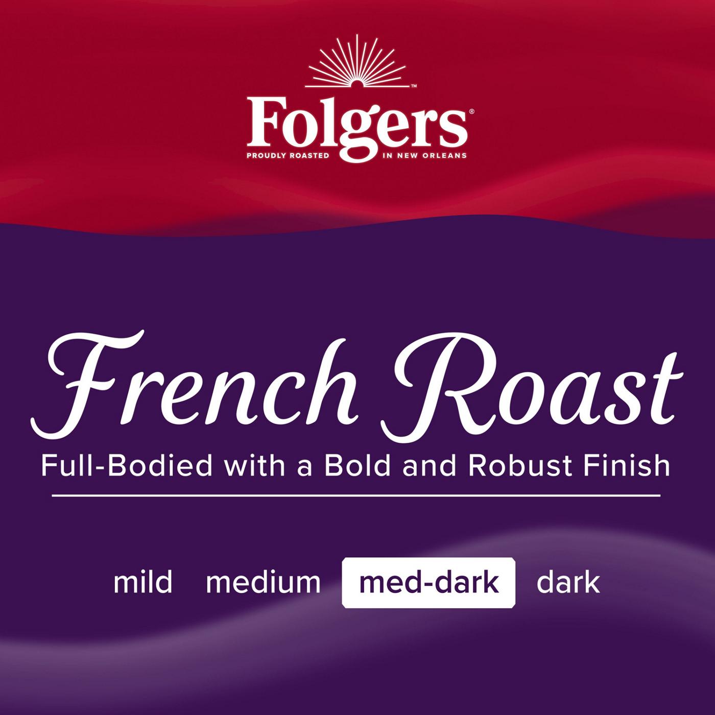 Folgers French Roast Med-Dark Roast Ground Coffee; image 4 of 5