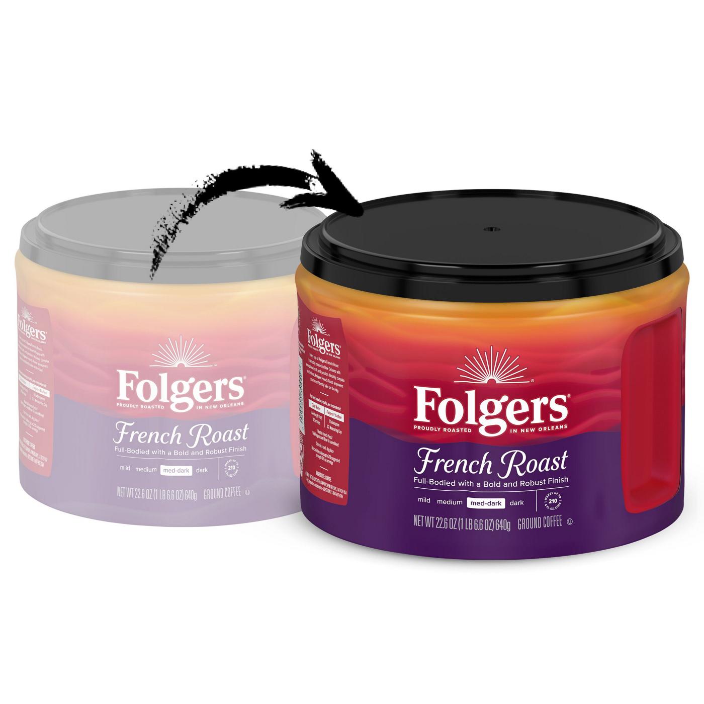 Folgers French Roast Med-Dark Roast Ground Coffee; image 5 of 5