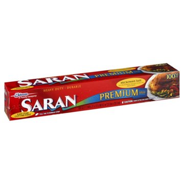 Saran Premium Heavy Duty Plastic Wrap, 100 sq ft