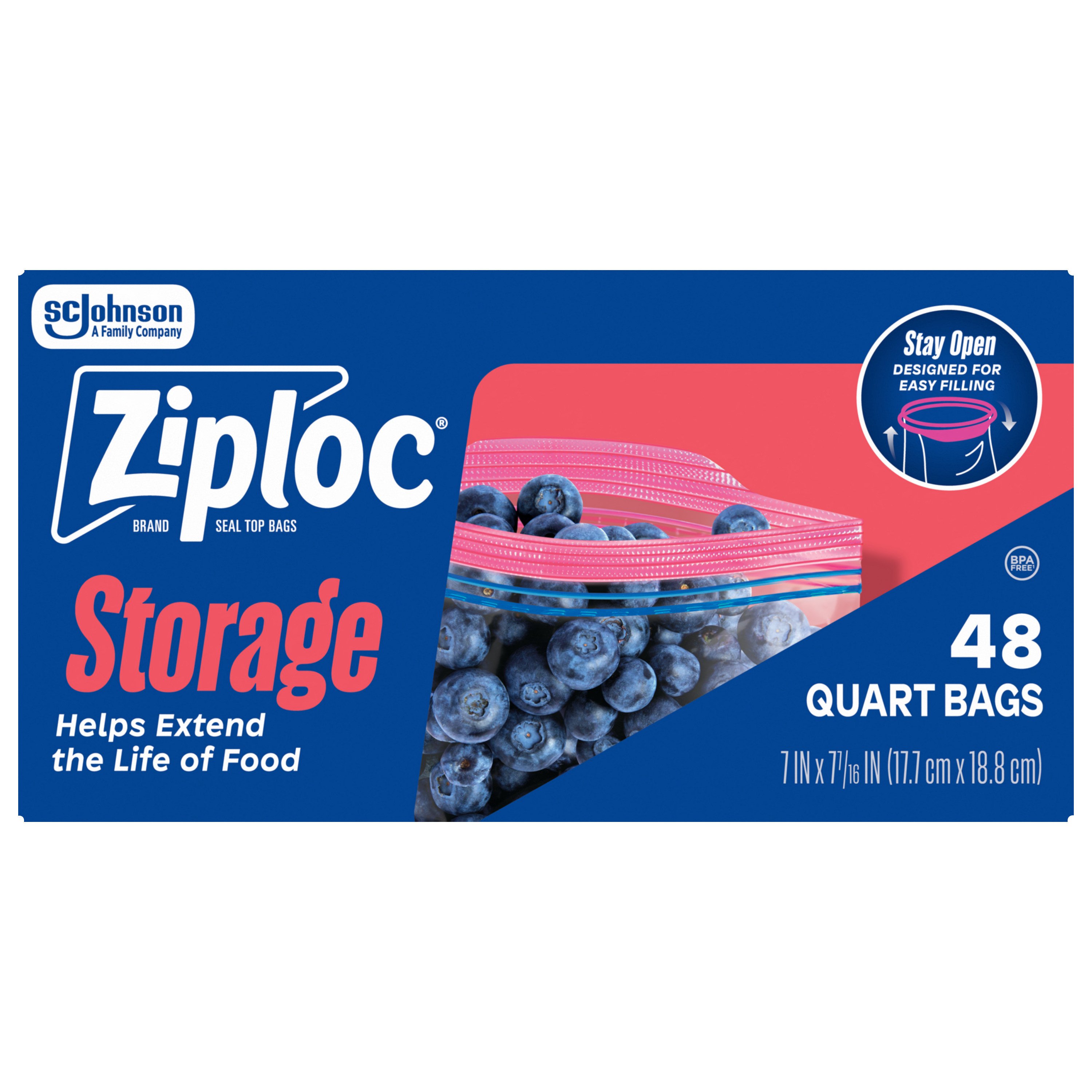 Ziploc Double Zipper Quart Storage Bags Value Pack Shop Storage Bags