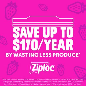 Ziploc Quart Storage Bags, Stay Open Design, 48 ct
