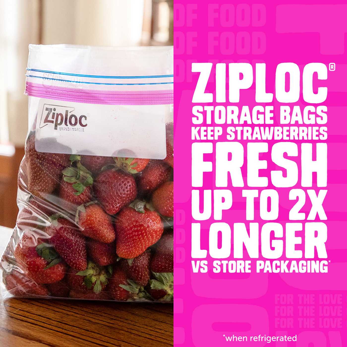 Ziploc Quart Storage Bags, Stay Open Design; image 8 of 8