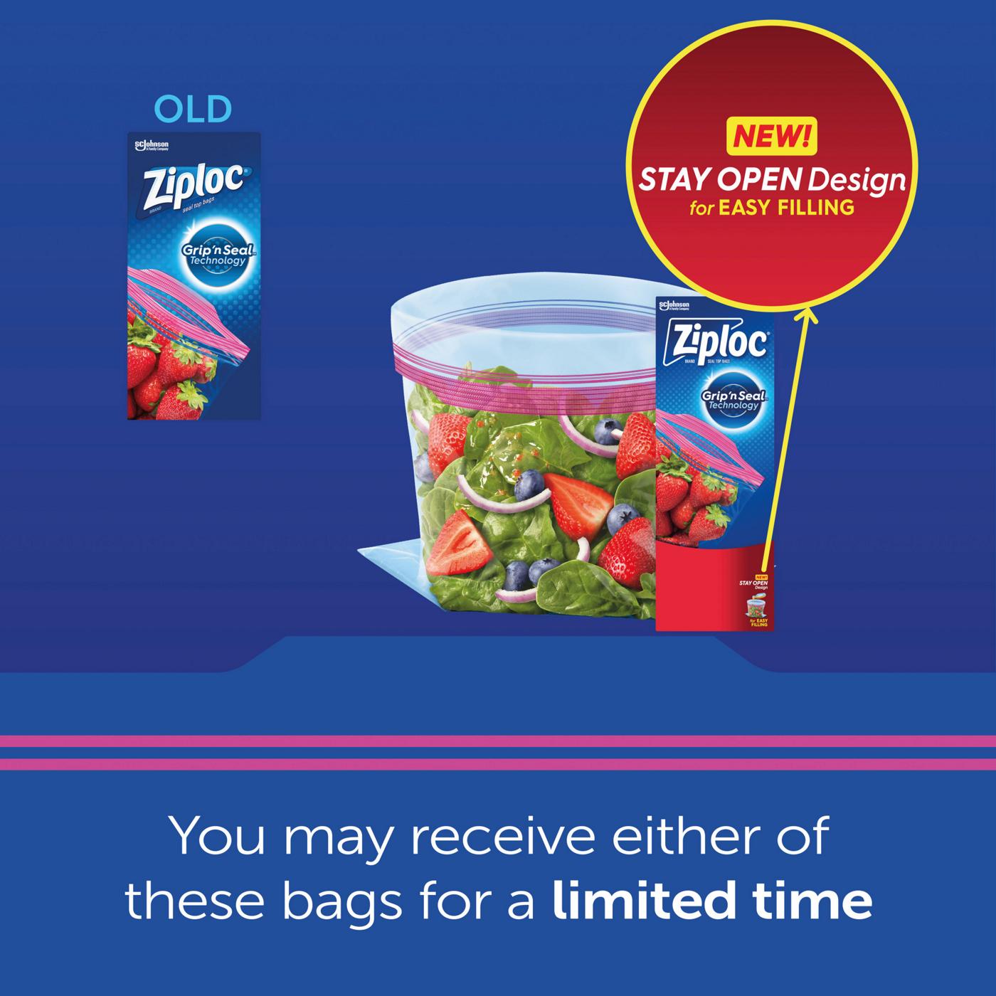 Ziploc Gallon Storage Bags, Stay Open Design; image 11 of 19