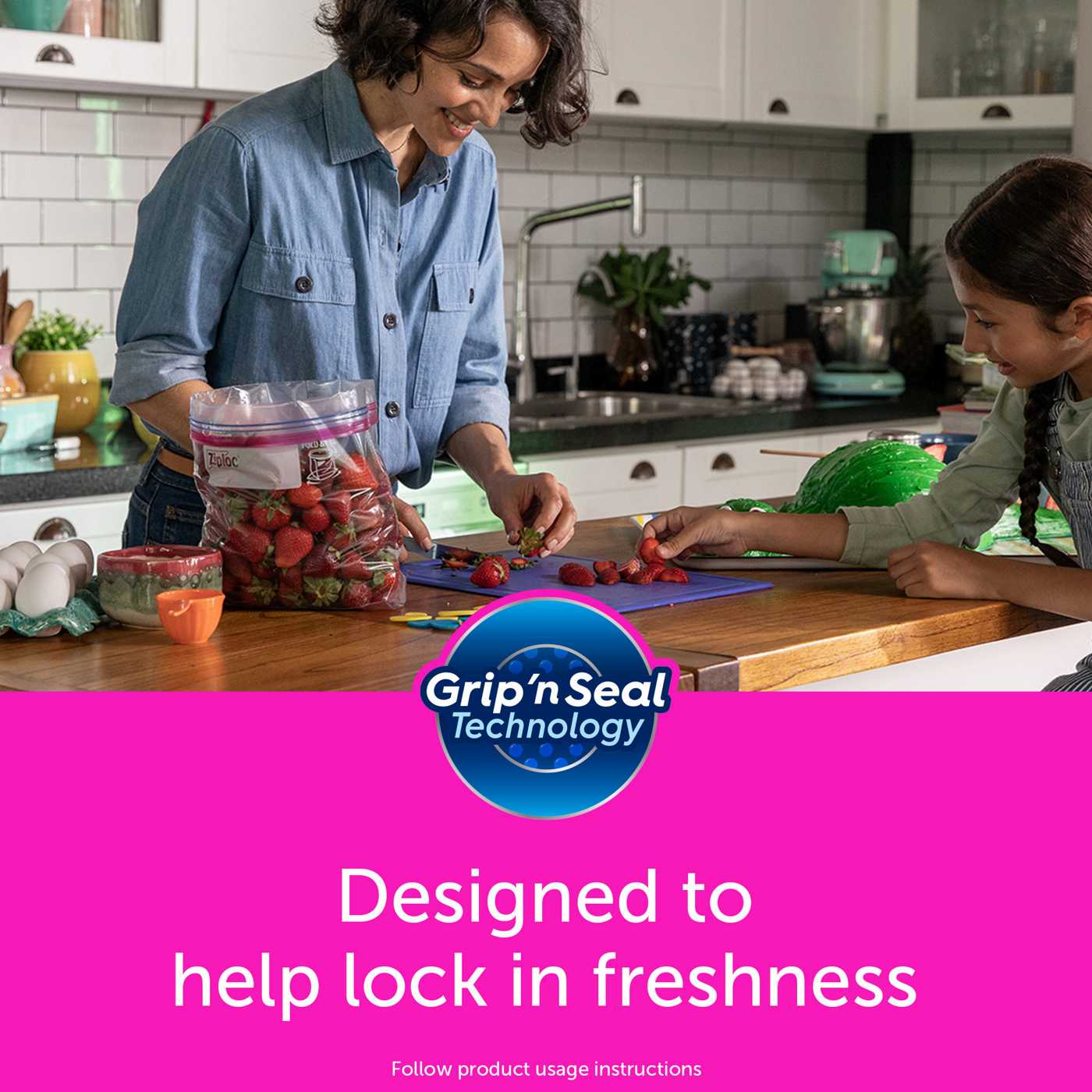 Ziploc Gallon Storage Bags, Stay Open Design; image 16 of 19