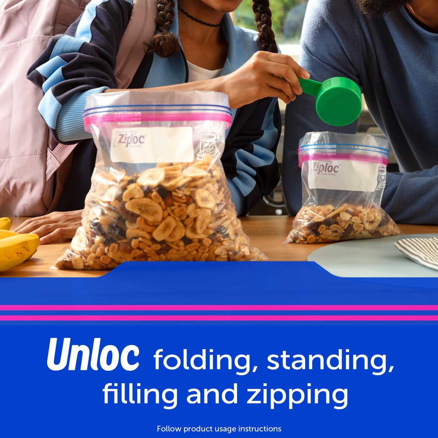 Ziploc Gallon Storage Bags, Stay Open Design; image 18 of 19