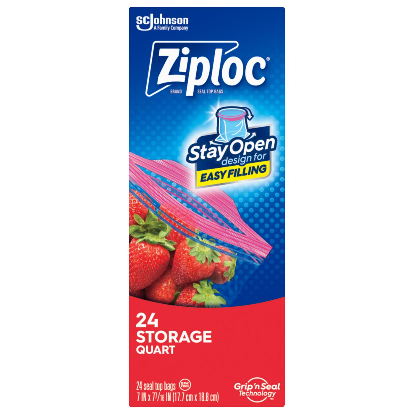 Ziploc Double Zipper Quart Storage Bags; image 7 of 10