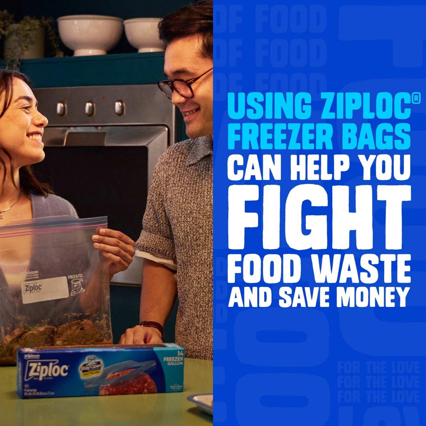 Ziploc Quart Freezer Storage Bags, Stay Open Design; image 5 of 8