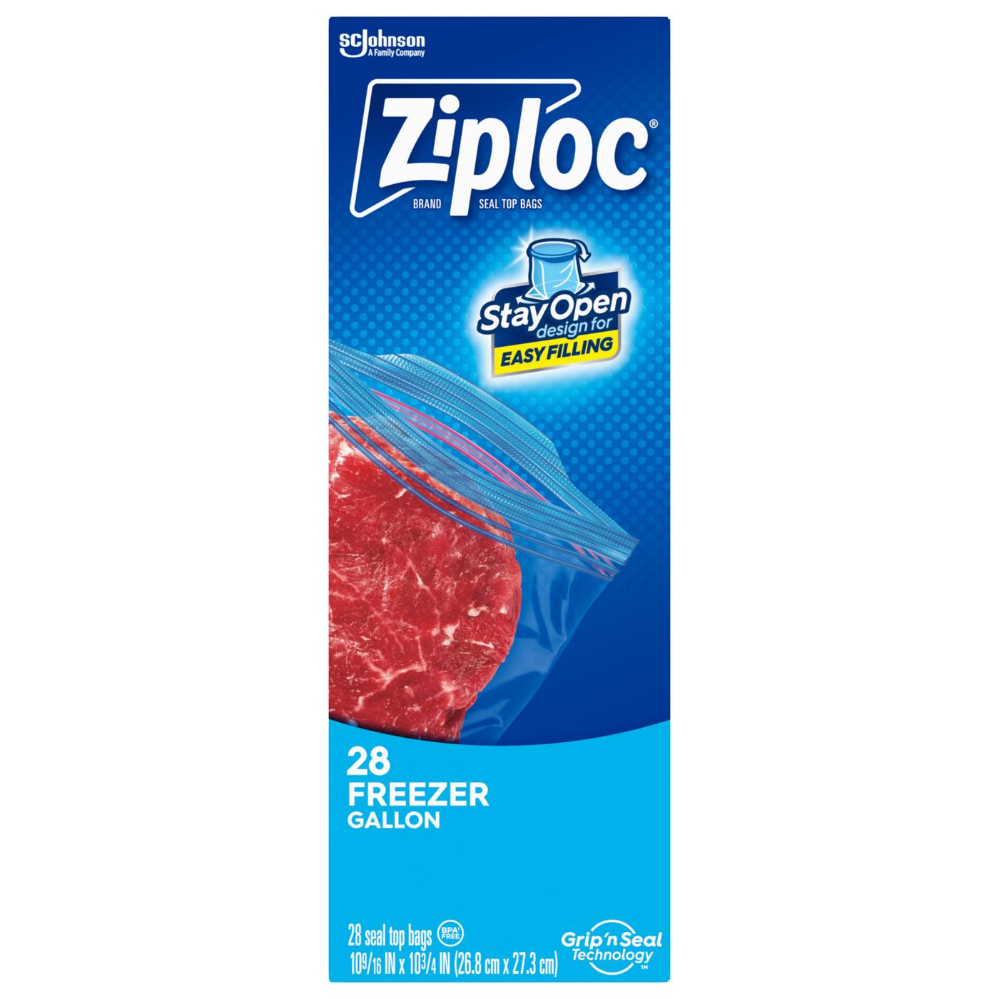 Ziploc Double Zipper Gallon Freezer Bags; image 3 of 12