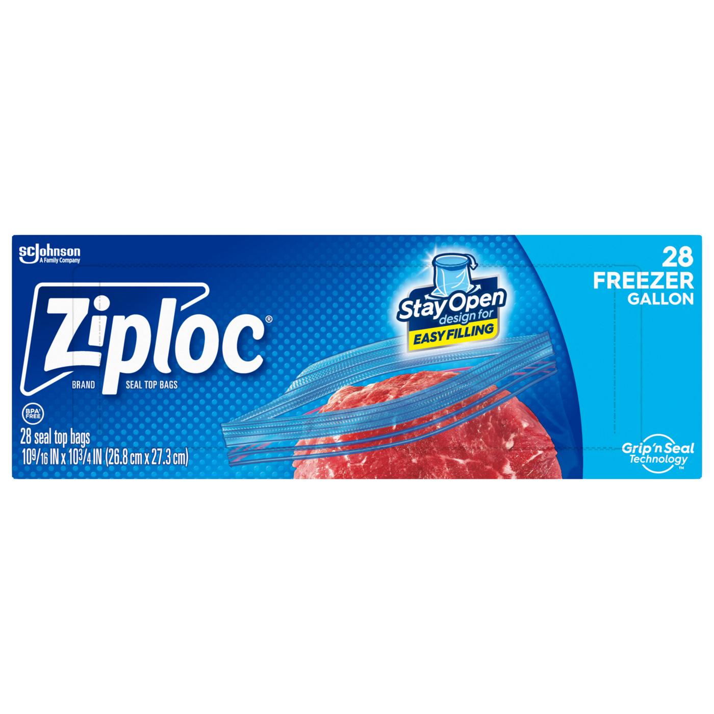 Ziploc Double Zipper Gallon Freezer Bags - Shop Storage Bags at H-E-B