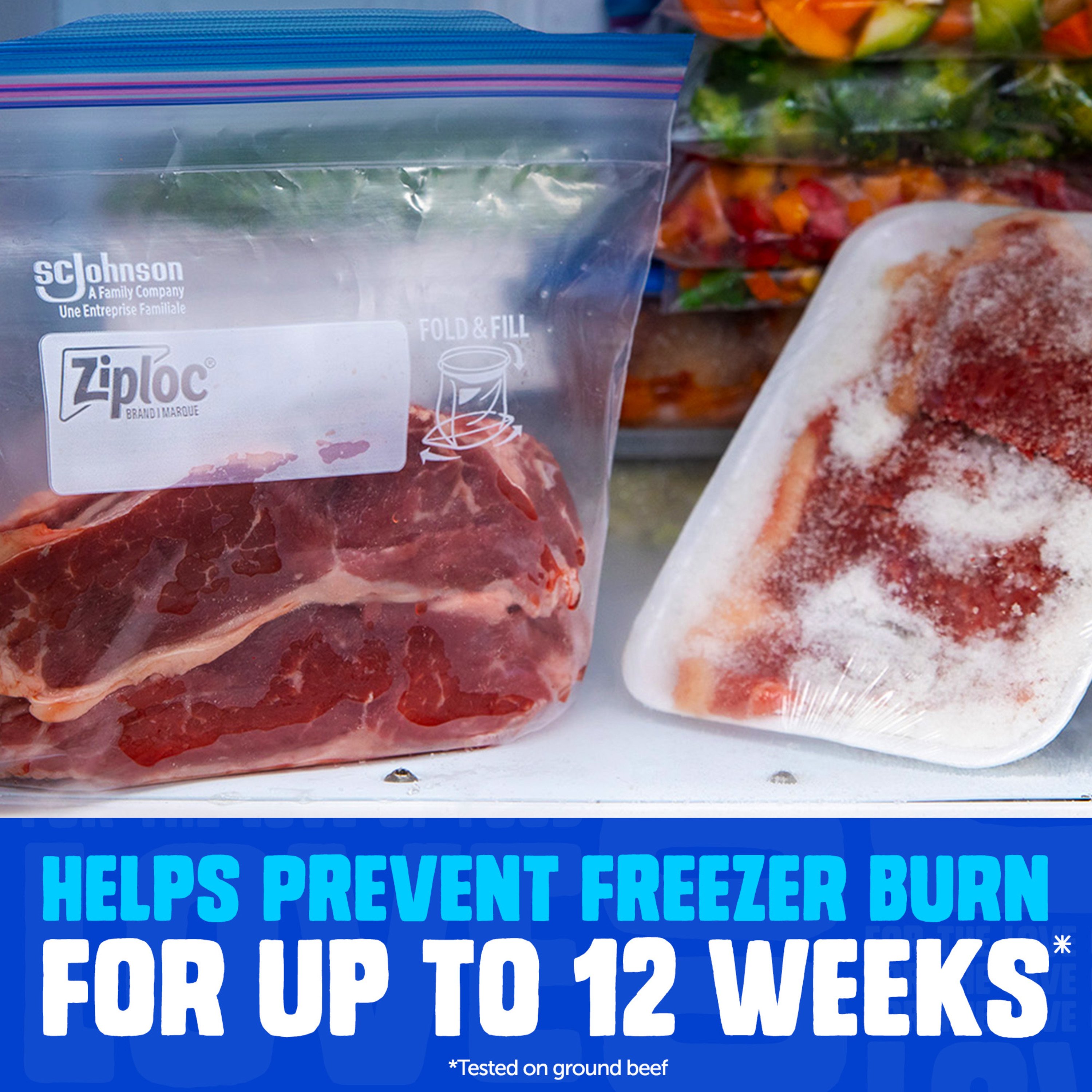 Ziploc Gallon Freezer Storage Bags, Stay Open Design - Shop