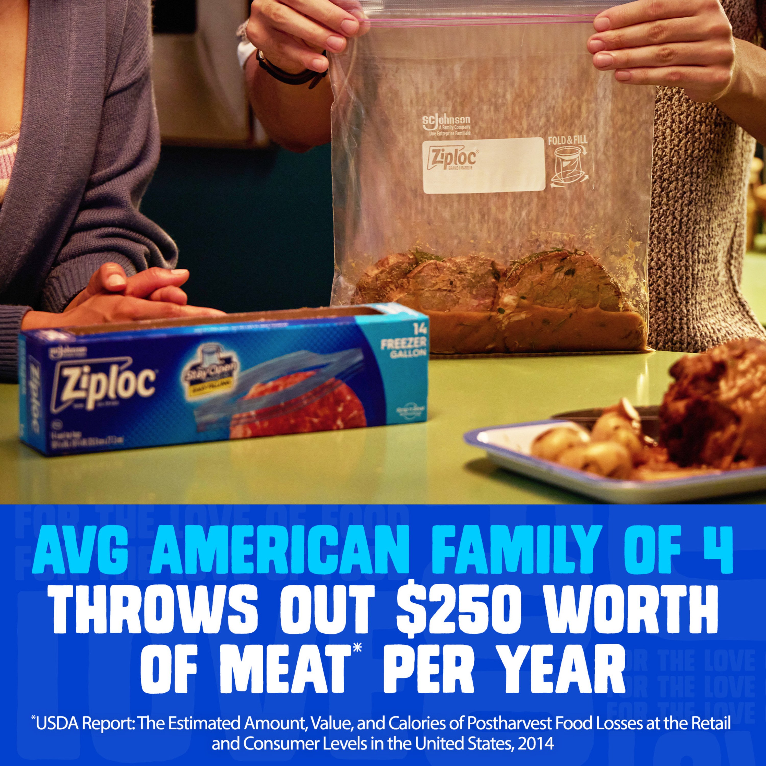 Ziploc Gallon Freezer Storage Bags, Stay Open Design - Shop