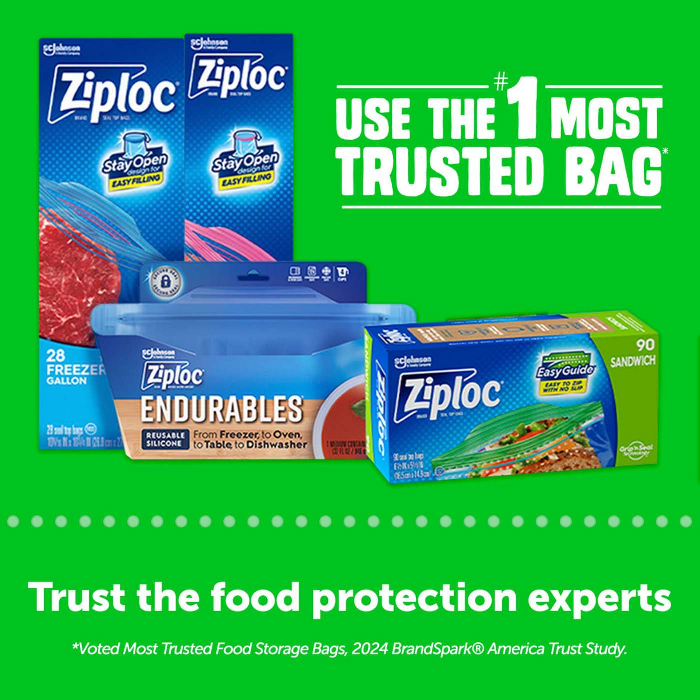 Ziploc Sandwich Bags with EasyGuide Texture, Grip ’n Seal Technology; image 4 of 15