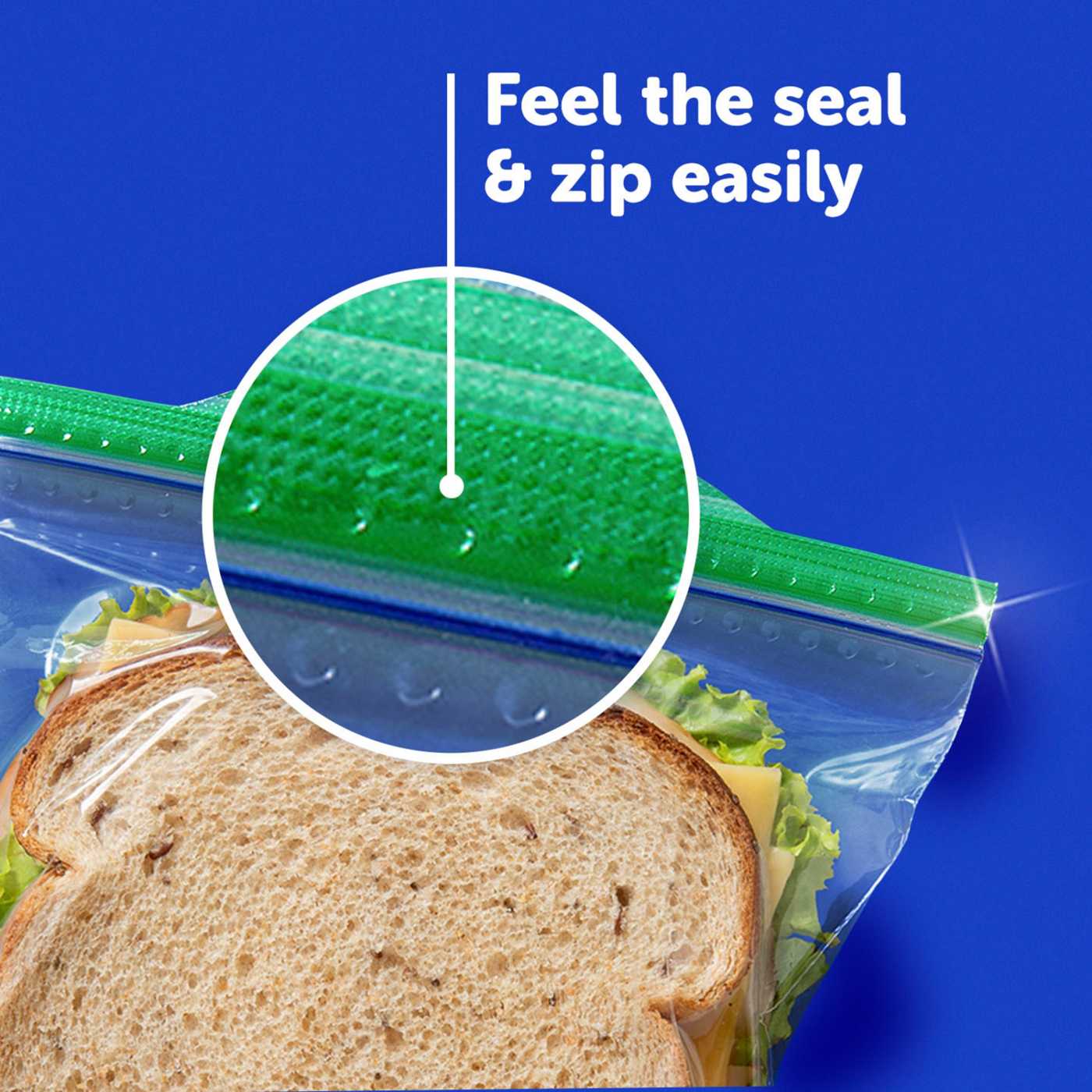 Ziploc Sandwich Bags with EasyGuide Texture, Grip ’n Seal Technology; image 6 of 15