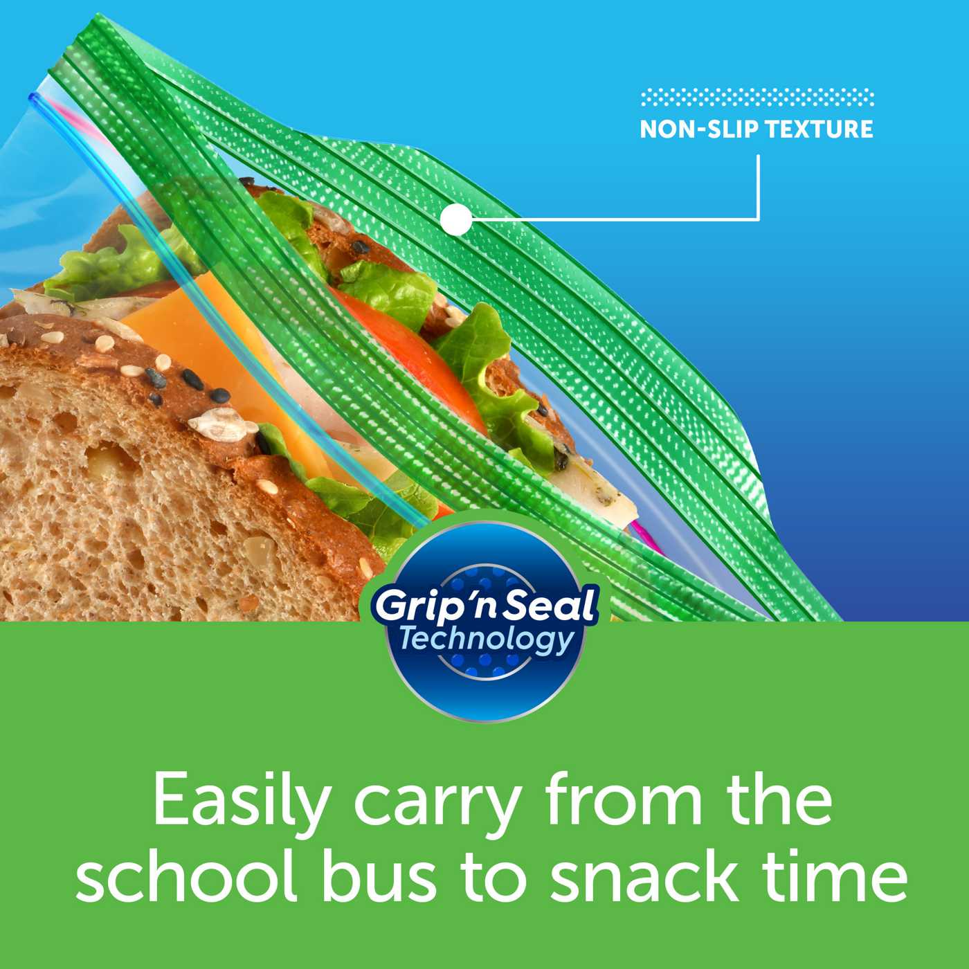 Ziploc Sandwich Bags with EasyGuide; image 2 of 6
