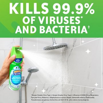 Scrubbing Bubbles Bathroom Grime Fighter Bathroom Cleaner, Aerosol Disinfectant Spray - Rainshower