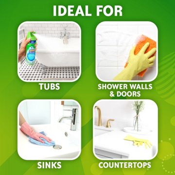 Scrubbing Bubbles Bathroom Grime Fighter Bathroom Cleaner, Aerosol Disinfectant Spray - Rainshower