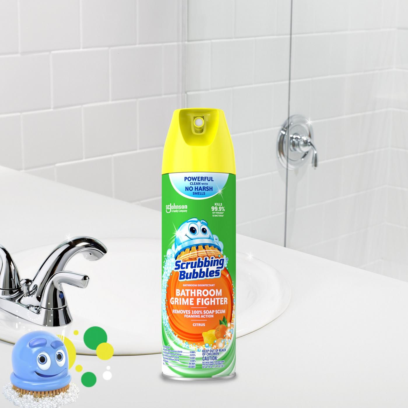Scrubbing Bubbles Bathroom Grime Fighter Bathroom Cleaner, Aerosol Disinfectant Spray - Citrus; image 7 of 7