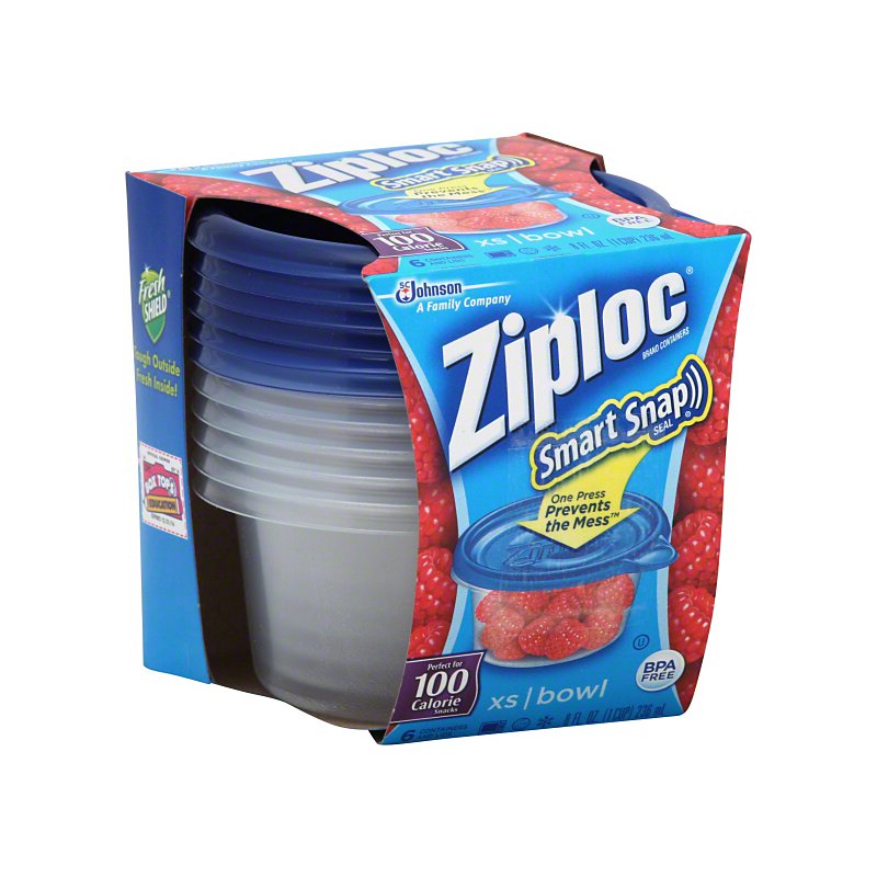 Ziploc Smart Snap Extra Small Bowl Containers and Lids - Shop Kitchen