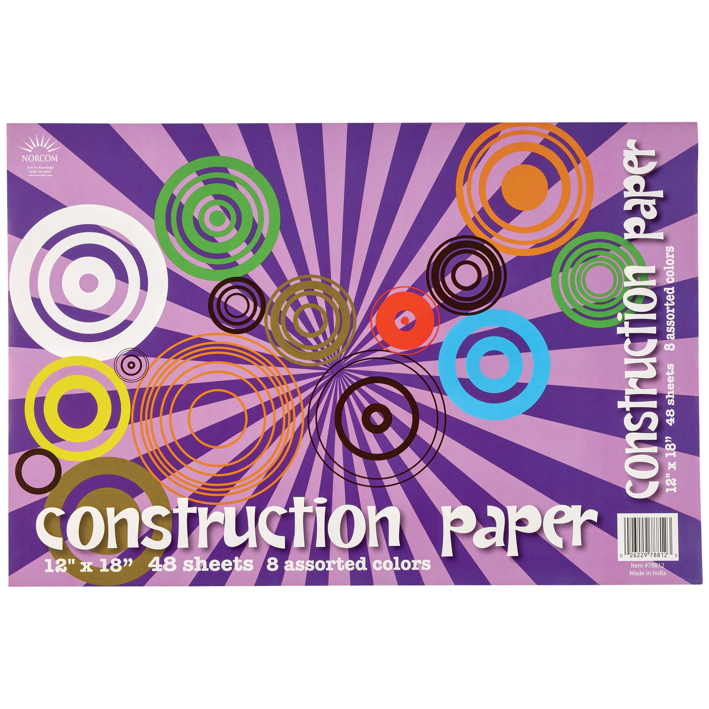 8 Assorted Colors Construction Paper, 48 sheets Shop