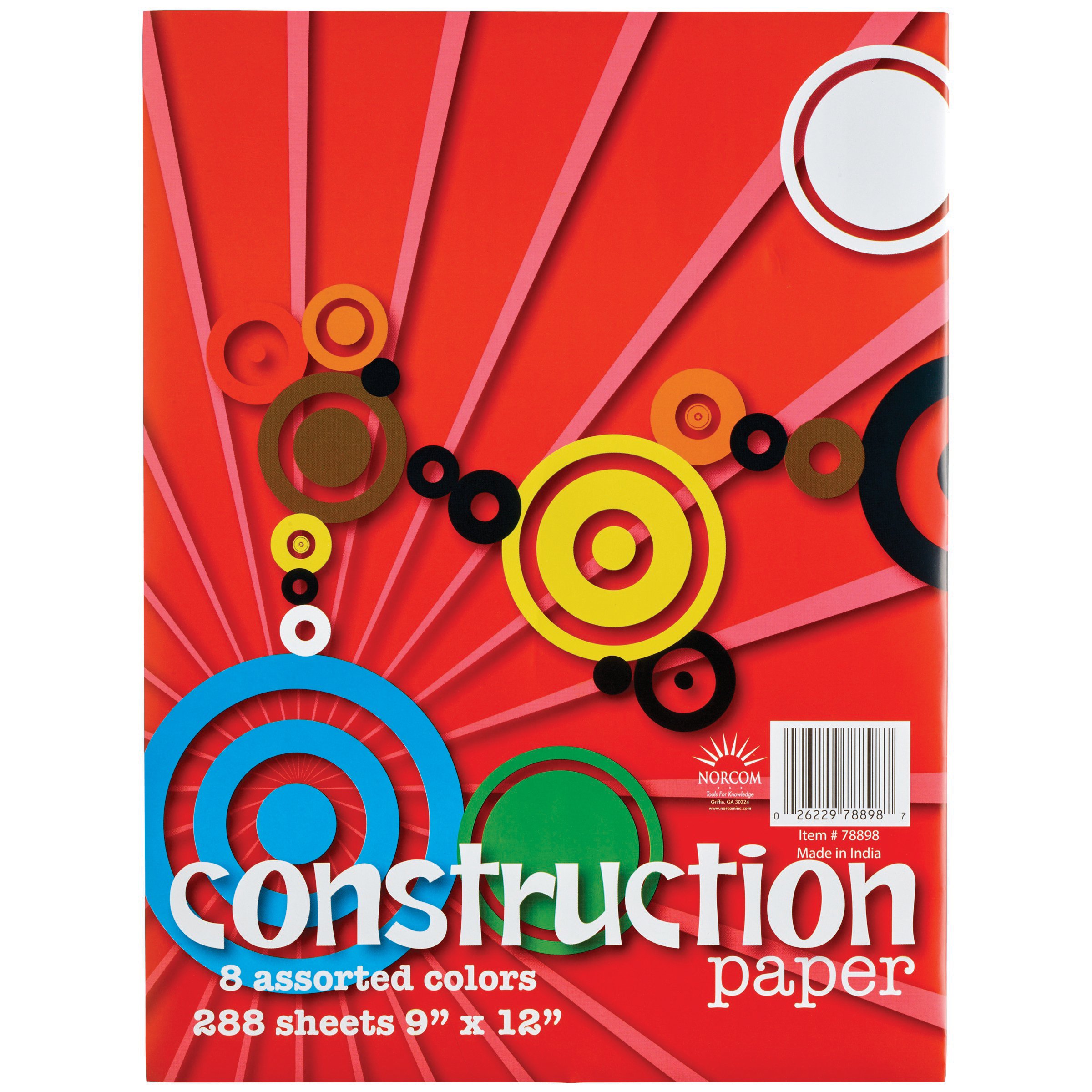 Poly Wrapped Construction Paper Value Pack Shop Construction