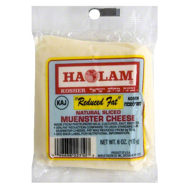 Haolam Reduced Fat Natural Muenster Sliced Cheese Shop Cheese at HEB