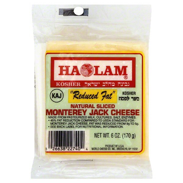 Haolam Natural Monterey Jack Reduced Fat Sliced Cheese Shop Cheese at