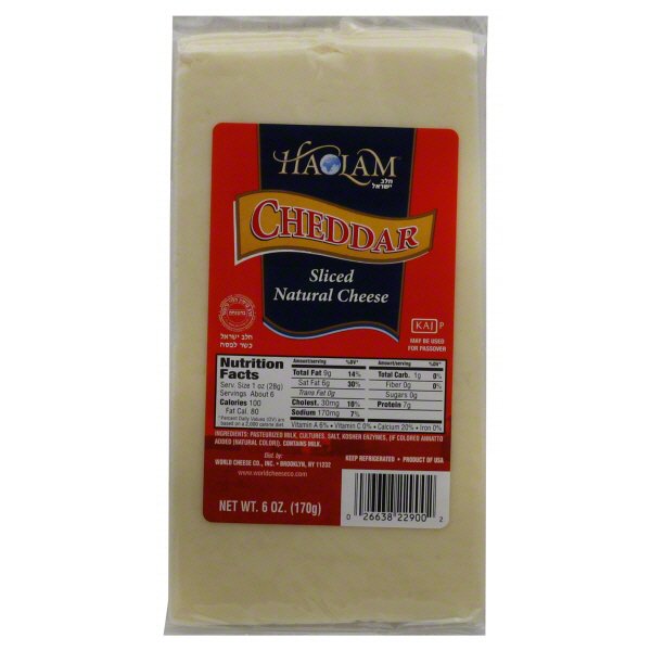 Haolam Kosher Cheddar Cheese Slices Shop Cheese at HEB