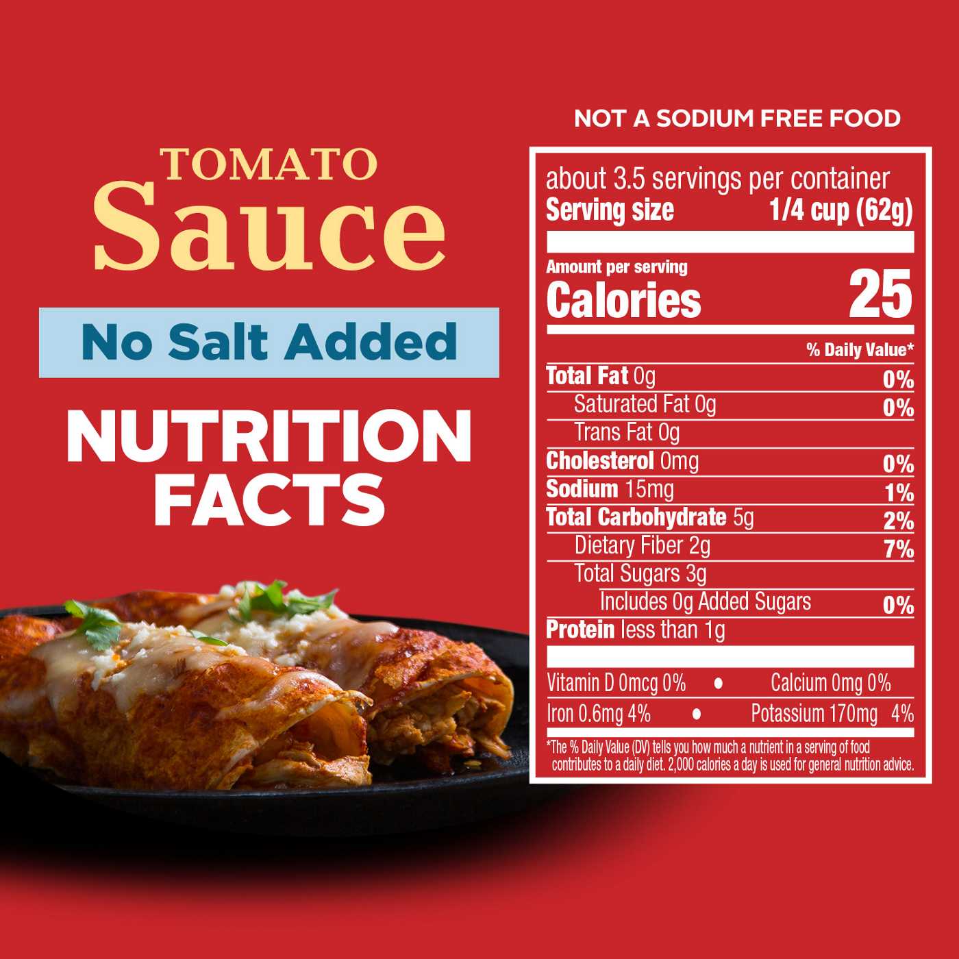 Hunt's Tomato Sauce No Salt Added; image 2 of 7