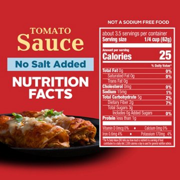 Hunt's Tomato Sauce No Salt Added, 8 oz