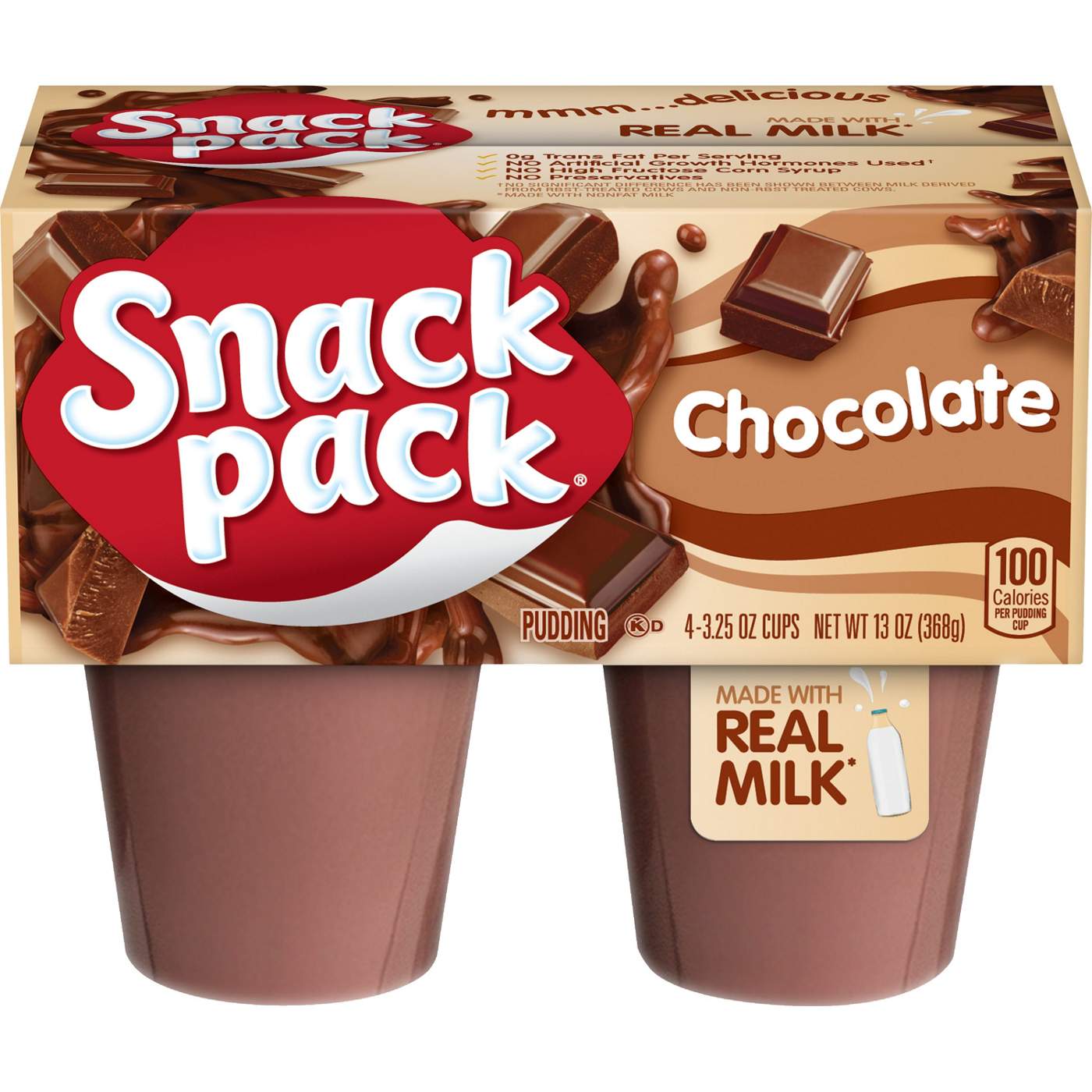 Snack Pack Chocolate Pudding Cups; image 1 of 7