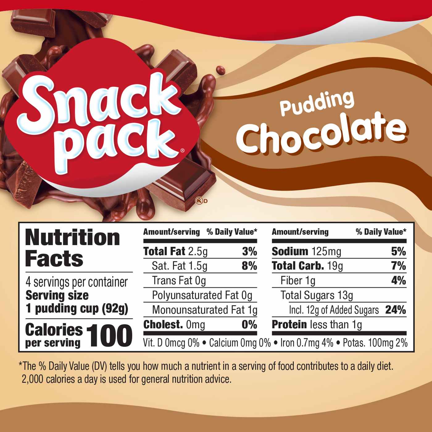 Snack Pack Chocolate Pudding Cups; image 4 of 7
