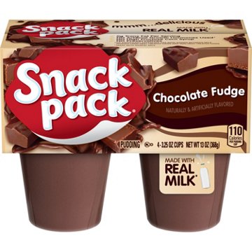 Snack Pack Chocolate Fudge Pudding Cups, 4 ct