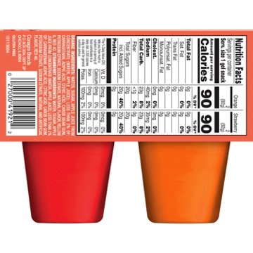 Snack Pack Strawberry & Orange Juicy Gels Cups, 4 ct