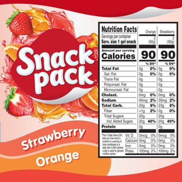 Snack Pack Strawberry & Orange Juicy Gels Cups, 4 ct