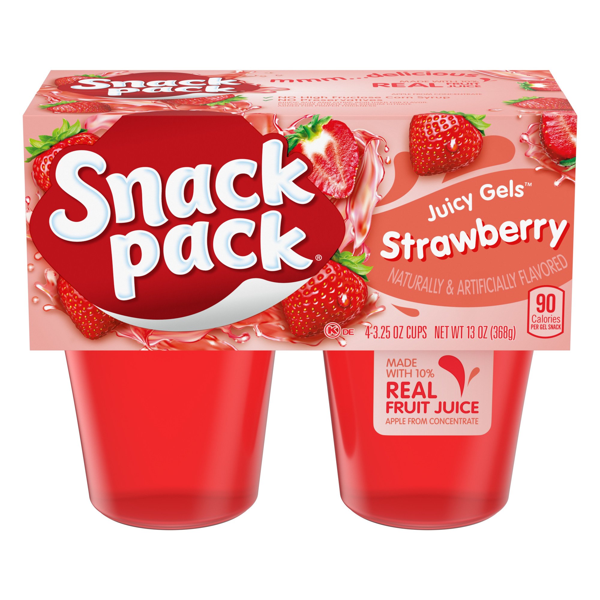 Snack Pack Strawberry Juicy Gels Cups Shop Pudding & gelatin at HEB