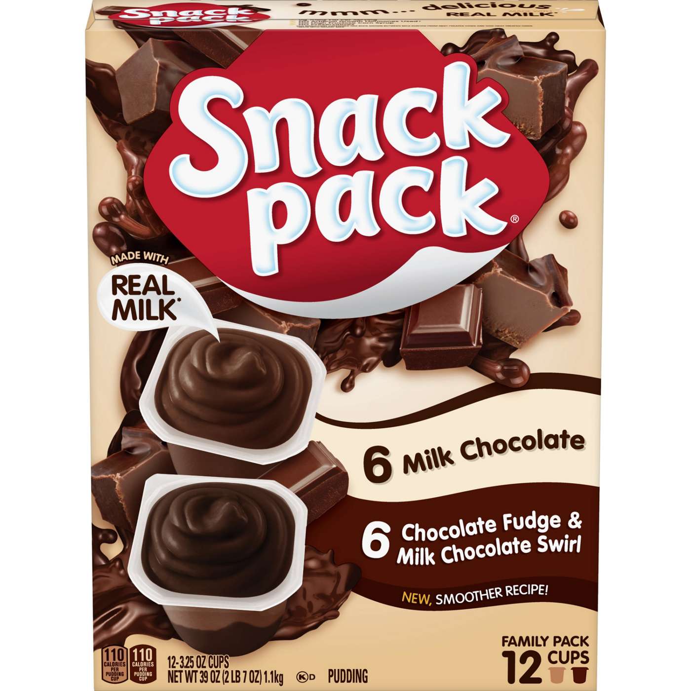 Snack Pack Chocolate Pudding Cups Variety Family Pack; image 1 of 7