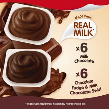 Snack Pack Chocolate Pudding Cups Variety Family Pack, 12 ct