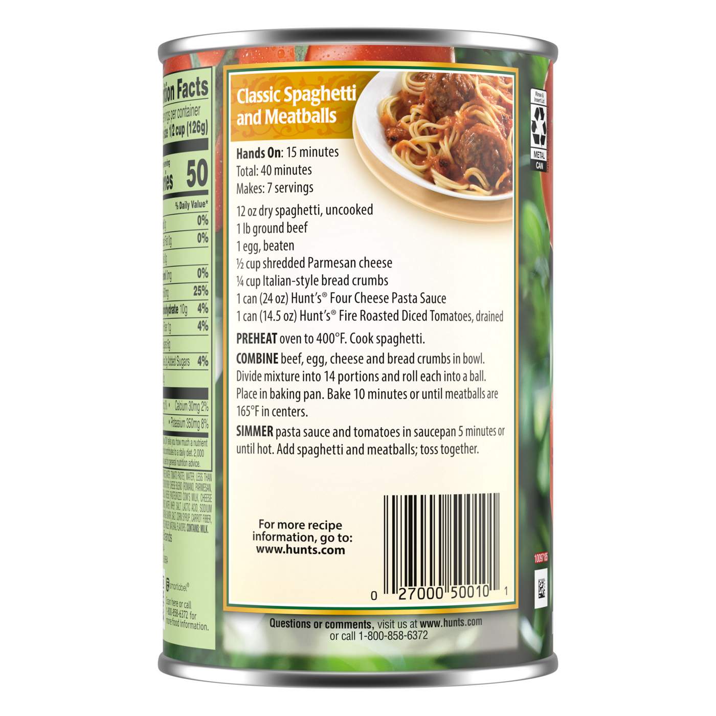 Hunt's Four Cheese Pasta Sauce; image 4 of 7