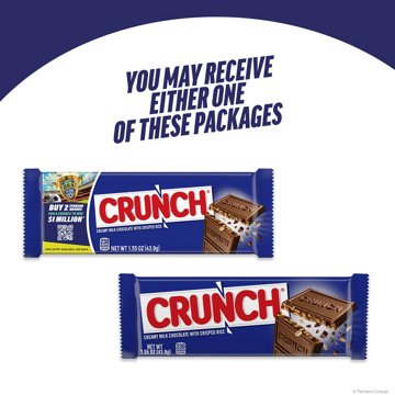 Crunch Milk Chocolate & Crisped Rice Full Size Candy Bar