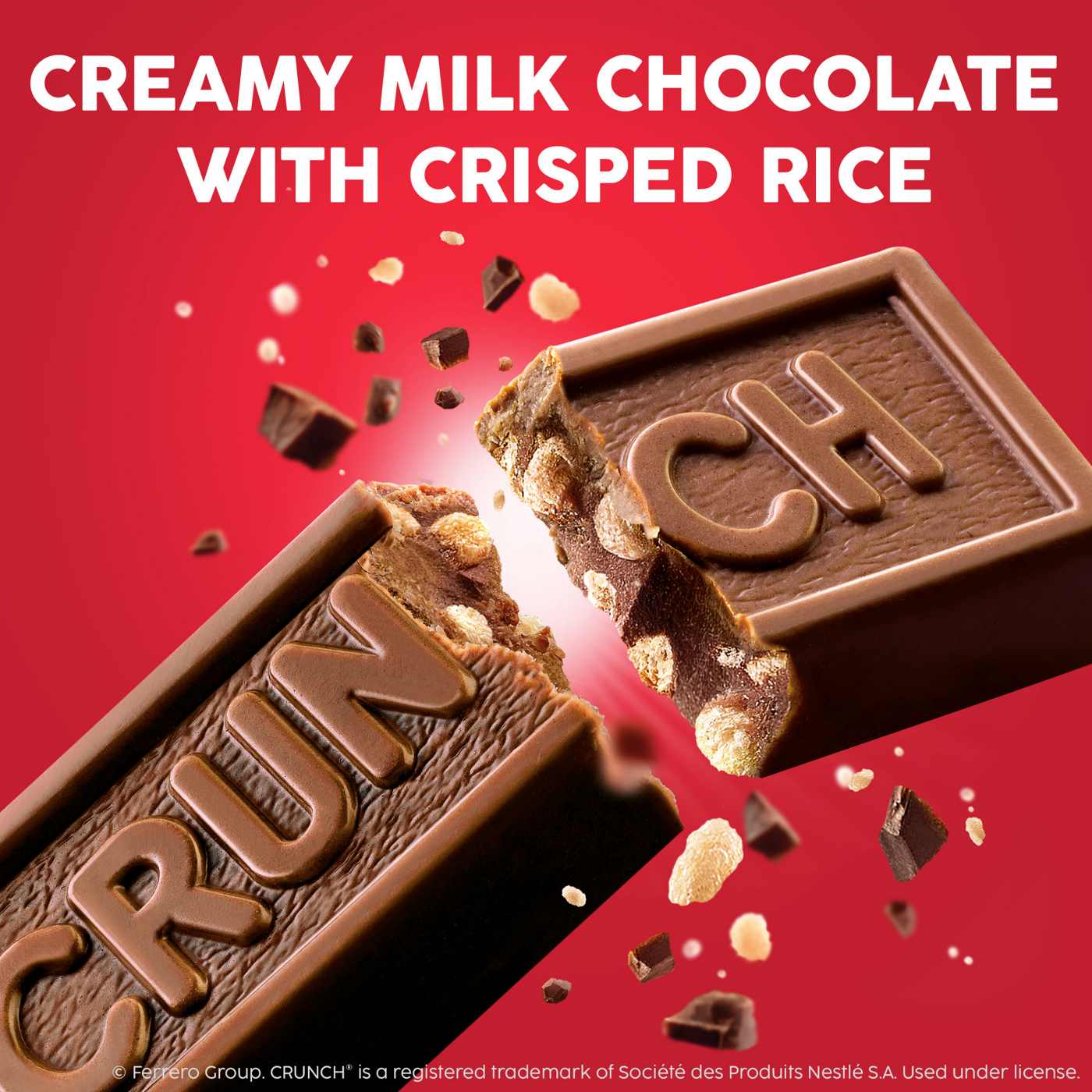 Crunch Milk Chocolate & Crisped Rice Full Size Candy Bar; image 4 of 7
