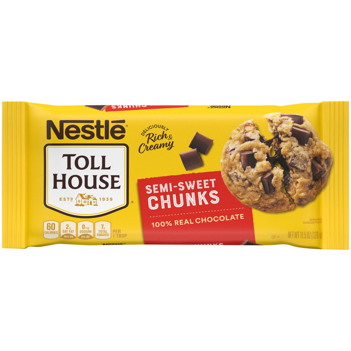 Nestle Toll House Semi Sweet Chocolate Chunks; image 1 of 2