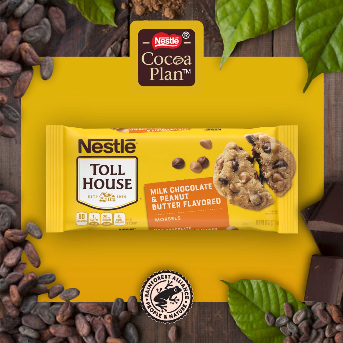 Nestle Toll House Milk Chocolate & Peanut Butter Morsels Baking Chips; image 3 of 5