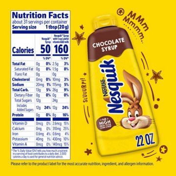 Nesquik Chocolate Syrup, 22 oz